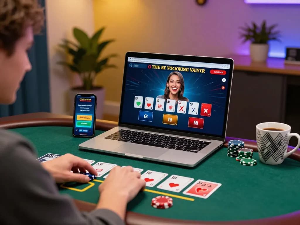 Engaging gameplay at nhà cái mb66 with a player betting in a live dealer blackjack game.