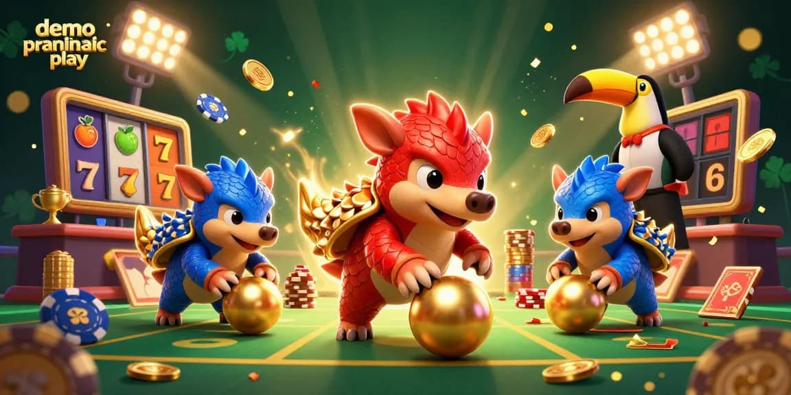 Experience demo pragmatic play with thrilling pangolin rivals rolling through poker chips in an epic casino scene.
