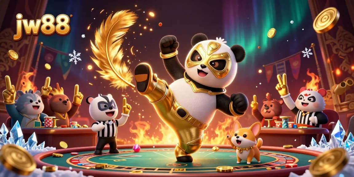 Experience thrilling wins at jw88 with a lively scene of animal gamblers and exciting casino games.