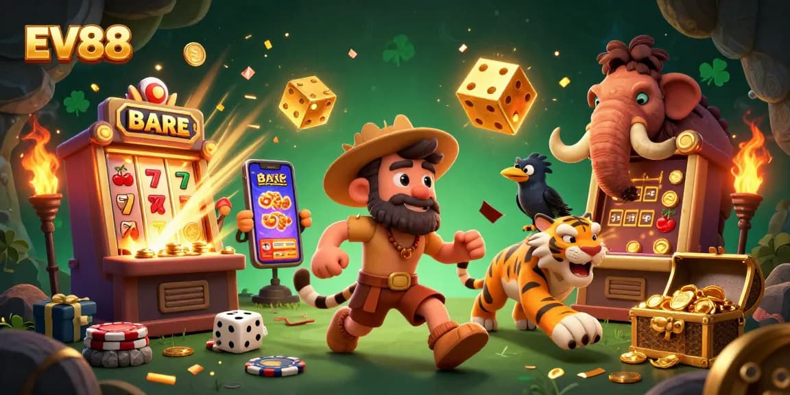 Experience winning adventures at EV88's prehistoric casino with exciting game elements!