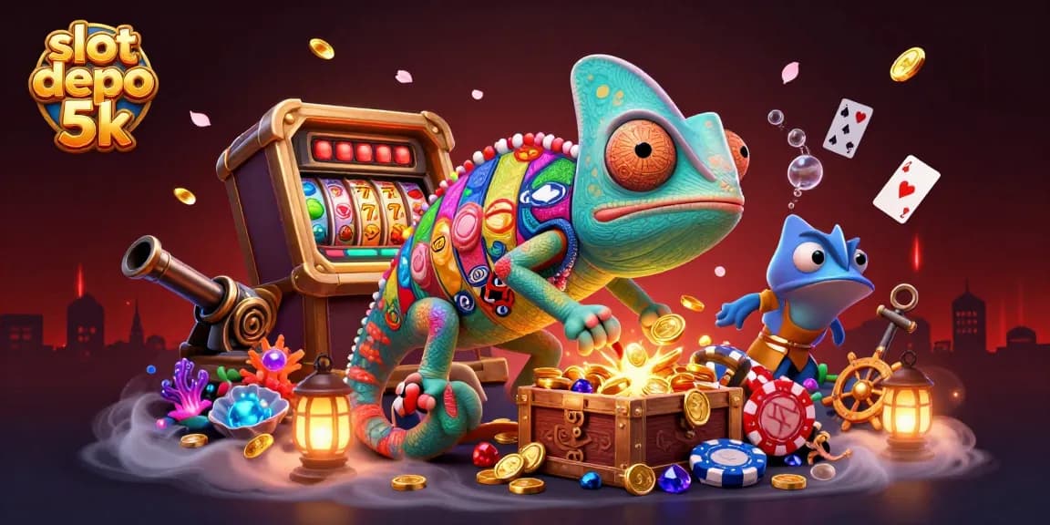 Experience the excitement at slot depo 5k with colorful coins and dynamic game elements.
