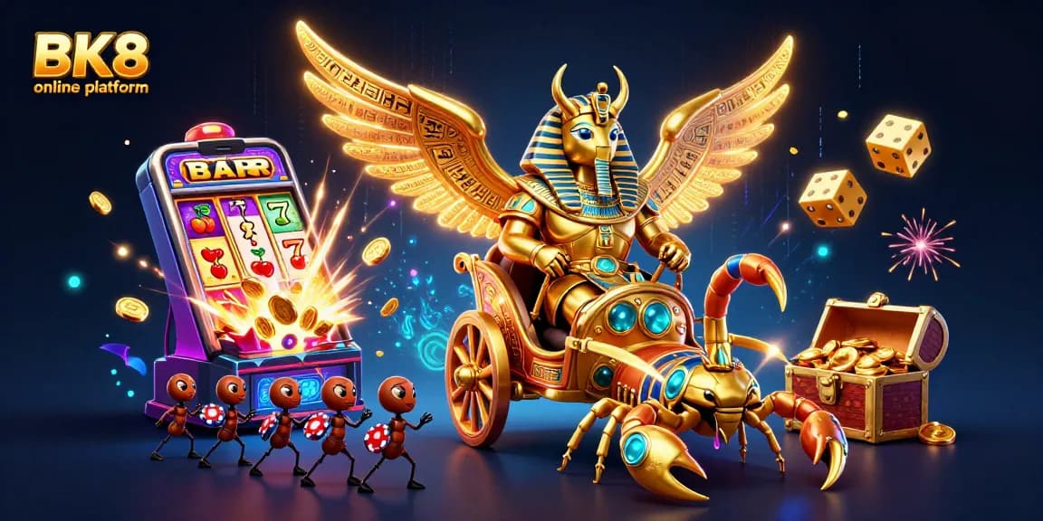 Experience the thrill of the BK8 online platform with epic casino action and vibrant game elements.