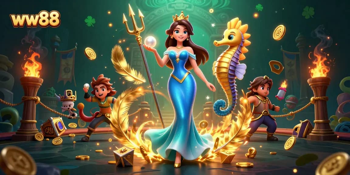 Experience thrilling gameplay at ww88 with dynamic underwater treasure scenes in a vibrant casino setting.