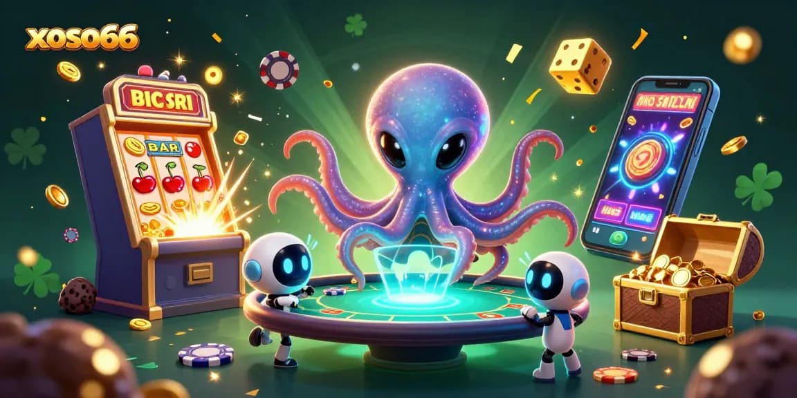 Experience thrilling wins at xoso66 with an engaging alien-themed casino scene bursting with excitement.
