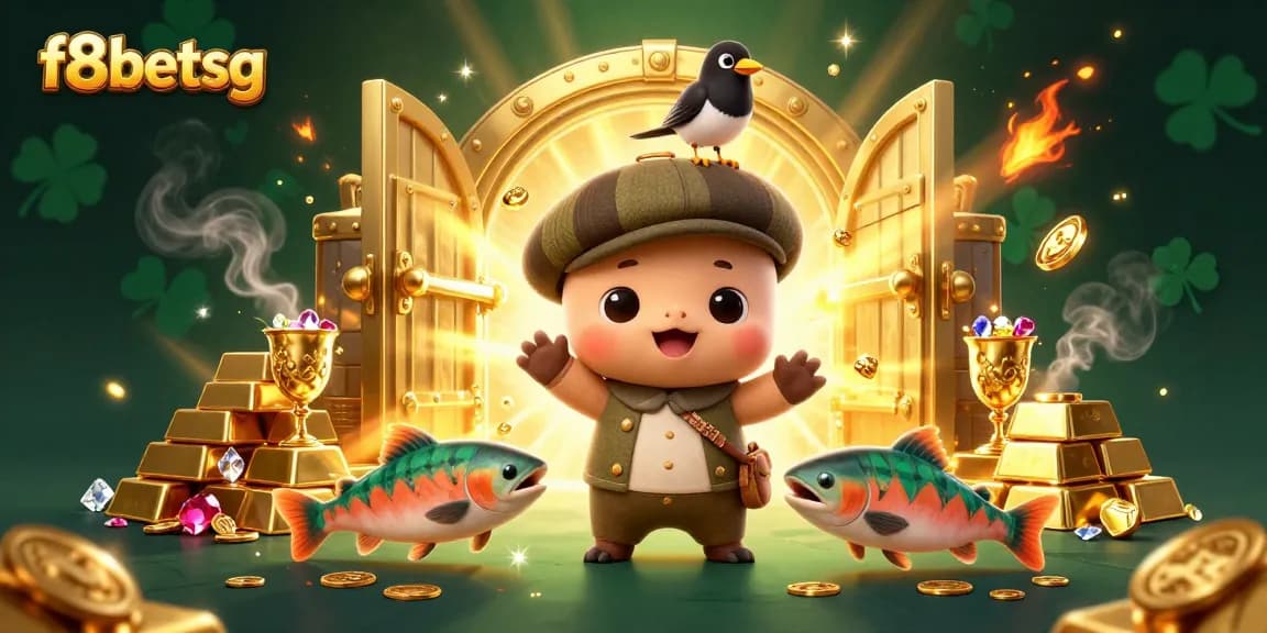Experience the thrill of casino games with f8betsg through a vibrant 3D illustration.