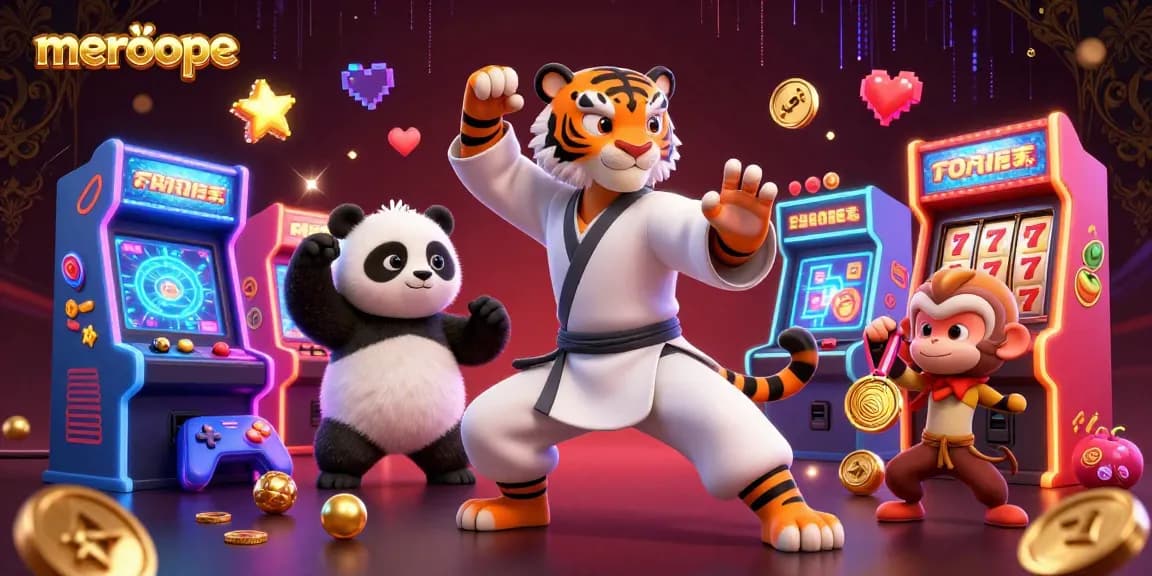 Experience thrilling gameplay with meroope as a tiger master leads a fun casino adventure.
