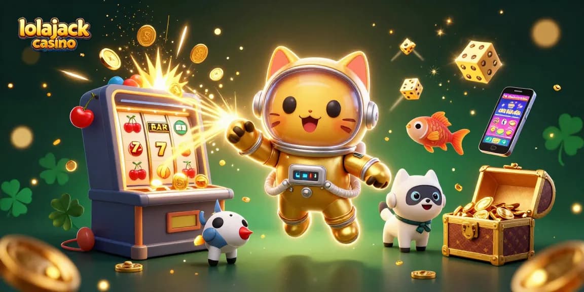 Experience thrilling gaming at lolajack casino no wagering with vibrant characters and dazzling casino elements.