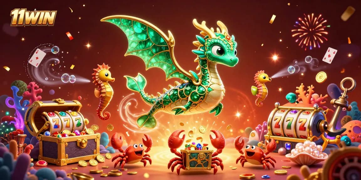 Join the excitement at 11WIN with vibrant treasure and slots in an underwater casino adventure.