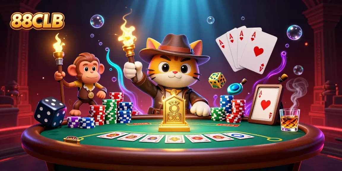 Join 88CLB in an exhilarating treasure discovery at a vibrant casino jungle!