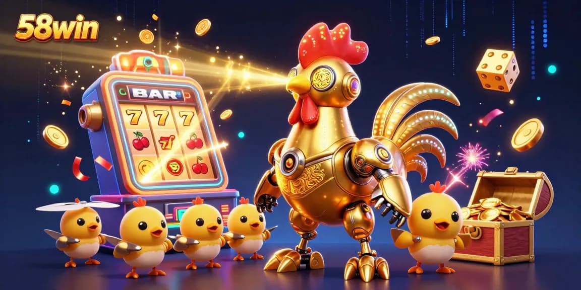 Engage in thrilling gameplay with 58win’s vibrant casino scene featuring lively characters and dynamic game elements.