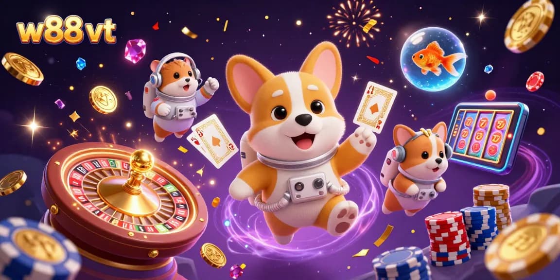 Trải nghiệm chơi game tại w88 vt với không gian casino sôi động và hình ảnh bắt mắt.