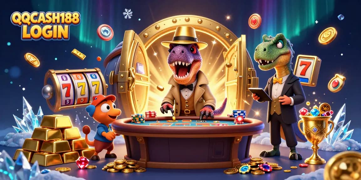 Engage with QQCASH188 LOGIN and experience vibrant slot action in a packed casino scene.