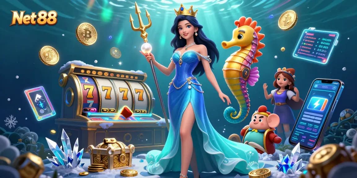 Play exciting casino games at Net 88 with vibrant underwater themes and dynamic visuals.