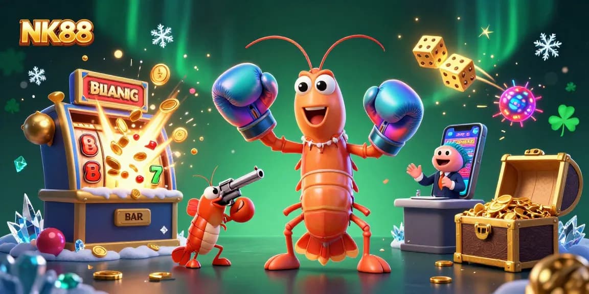 Engage with thrilling slots at NK88 featuring dynamic characters and vibrant casino elements.