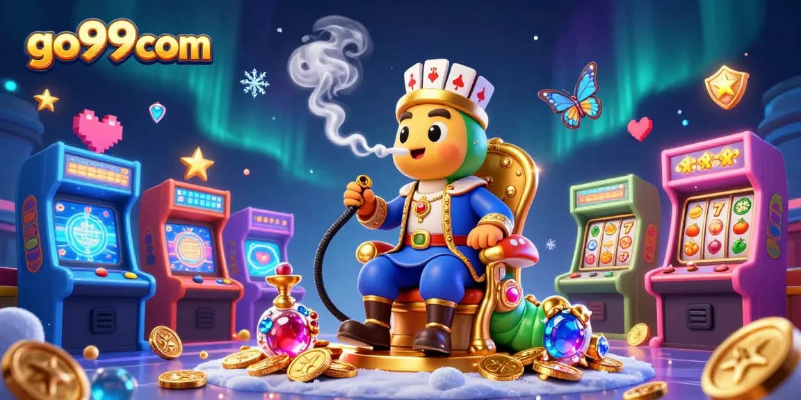 Experience thrilling gameplay with go99com's vibrant casino illustration featuring unique gaming elements.