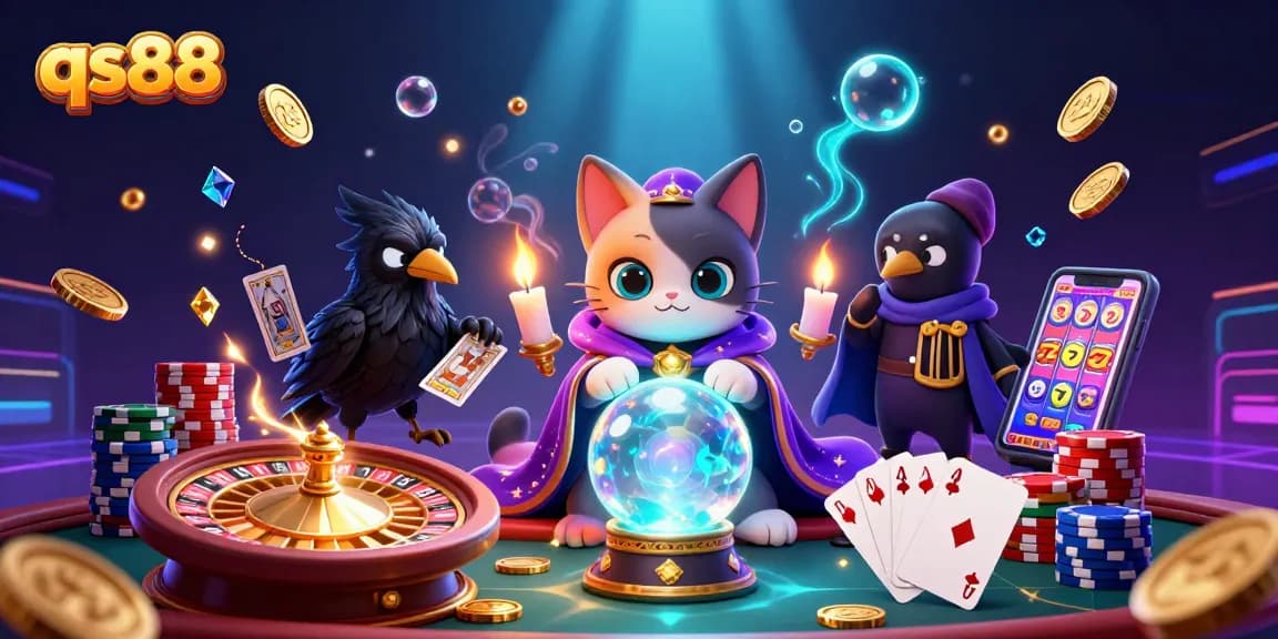 Win big at qs88 with captivating games and vibrant casino elements in a magical 3D scene.