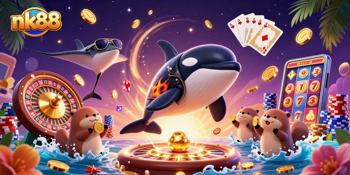 nk88 offers thrilling gaming experiences with vibrant characters and dynamic casino elements.