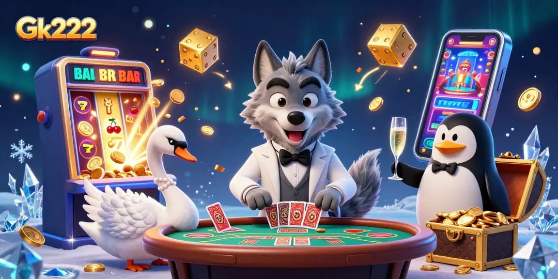 Engage in Gk222's vibrant online gaming world with captivating characters, slots, and live casino action.