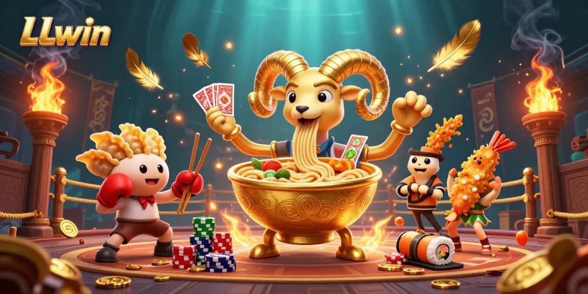 Engage in thrilling gameplay at LLwin with vibrant characters in a dynamic casino scene.