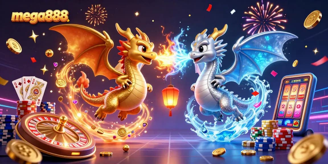 Experience the adventure of mega888 with dragons, coins, and exciting game elements!