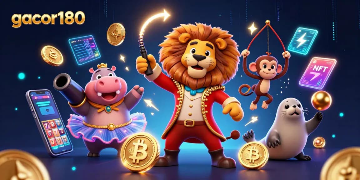 Menangkan permainan di gacor180 dengan ilustrasi kasino menarik dan warna cerah.