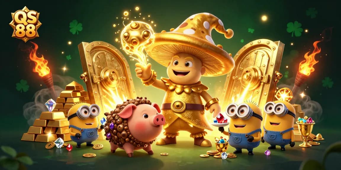 Experience thrilling wins at QS 88 with the golden mushroom wizard and treasure-filled adventure.