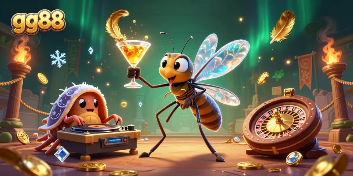Engage in epic gameplay experiences at gg88 with vibrant 3D casino characters and golden roulette.