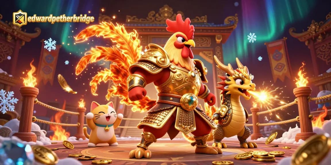 Engage with exciting slots at edwardpetherbridge featuring dynamic scenes of animated warriors in a vibrant casino.