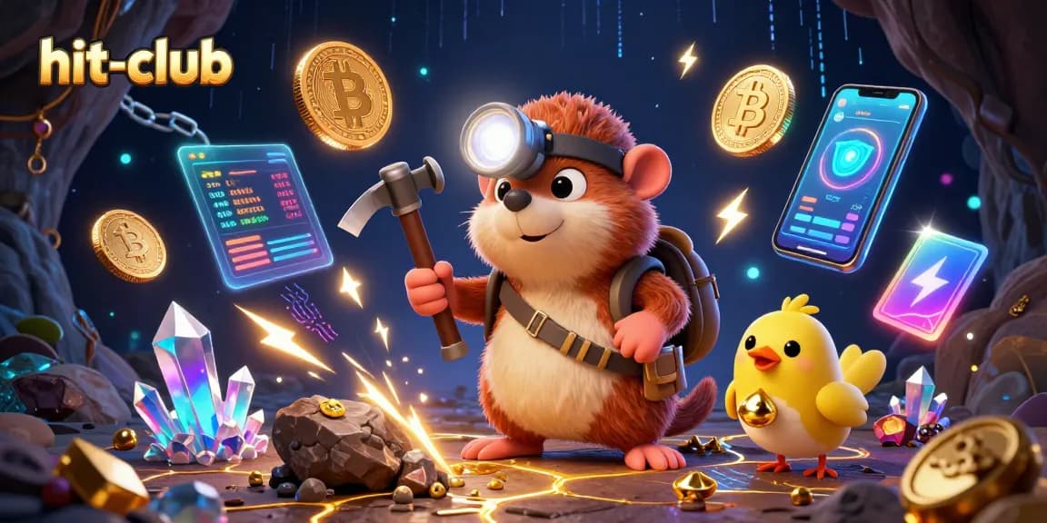 Engage in thrilling gameplay at hit-club with vibrant treasure hunting and crypto elements.