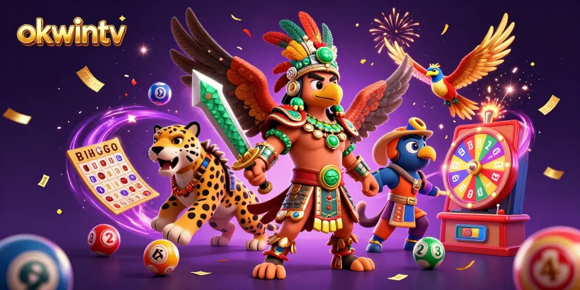 Experience thrilling gaming with okwintv's dynamic casino scene featuring vibrant lottery elements.