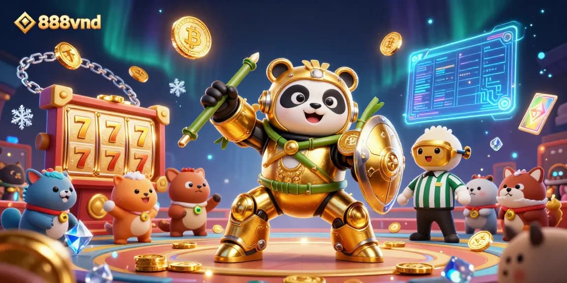 Experience stunning jackpots at 888vnd with exciting slots and vibrant characters in an engaging casino scene.