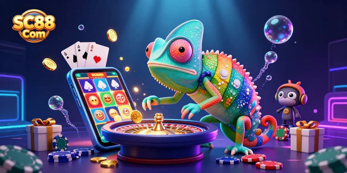 Experience vibrant casino excitement at SC88 Com with colorful games and dynamic characters.