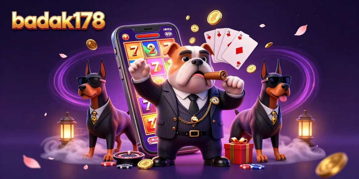 Experience thrilling gameplay with badak178 featuring a mafia bulldog and slots galore!