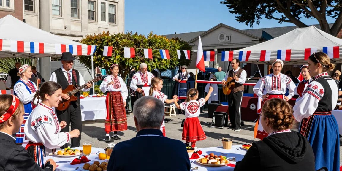 Community event celebrating Polish culture in San Francisco at https://www.sfpol.com/ with vibrant activities and traditional music.