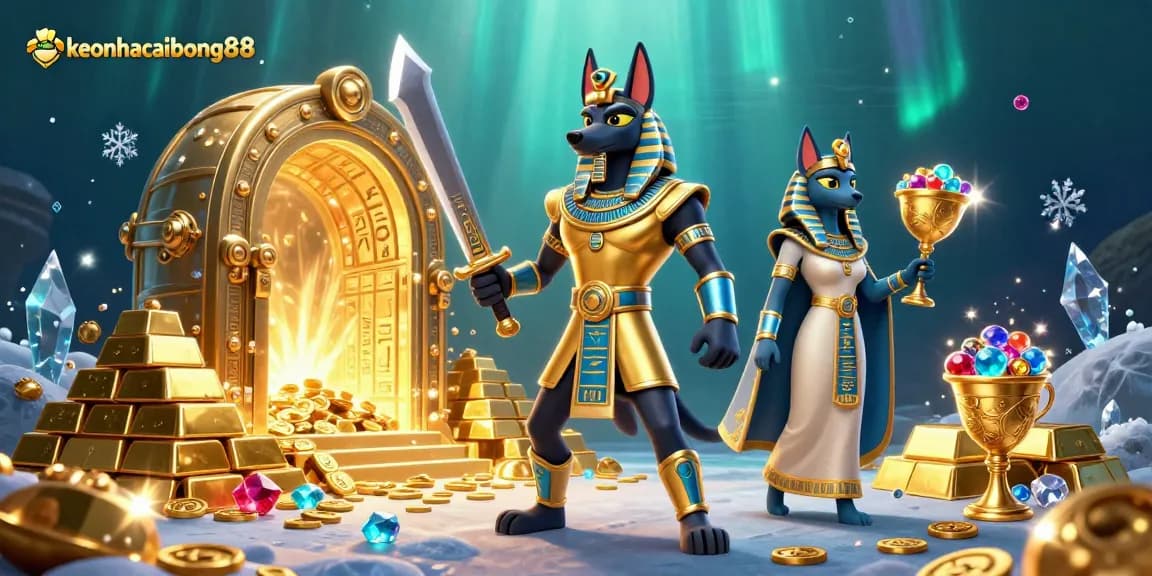 Engage with thrilling gameplay at keonhacaibong88 featuring ancient Egyptian themes and treasure.