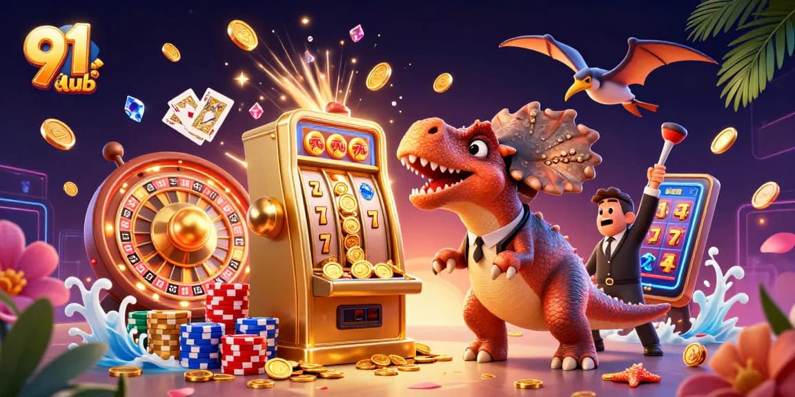 Catch the jackpot at 91 club with engaging slots, golden coins, and exciting 3D characters.