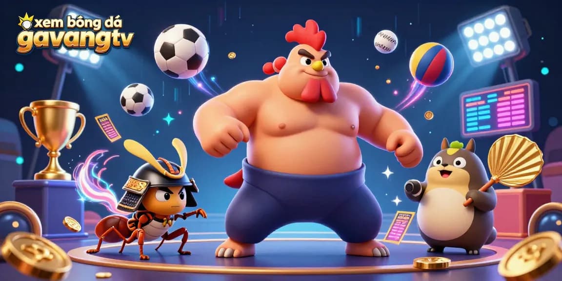 Engage in thrilling sports betting with xem bóng đá gavangtv, featuring iconic dynamic characters.