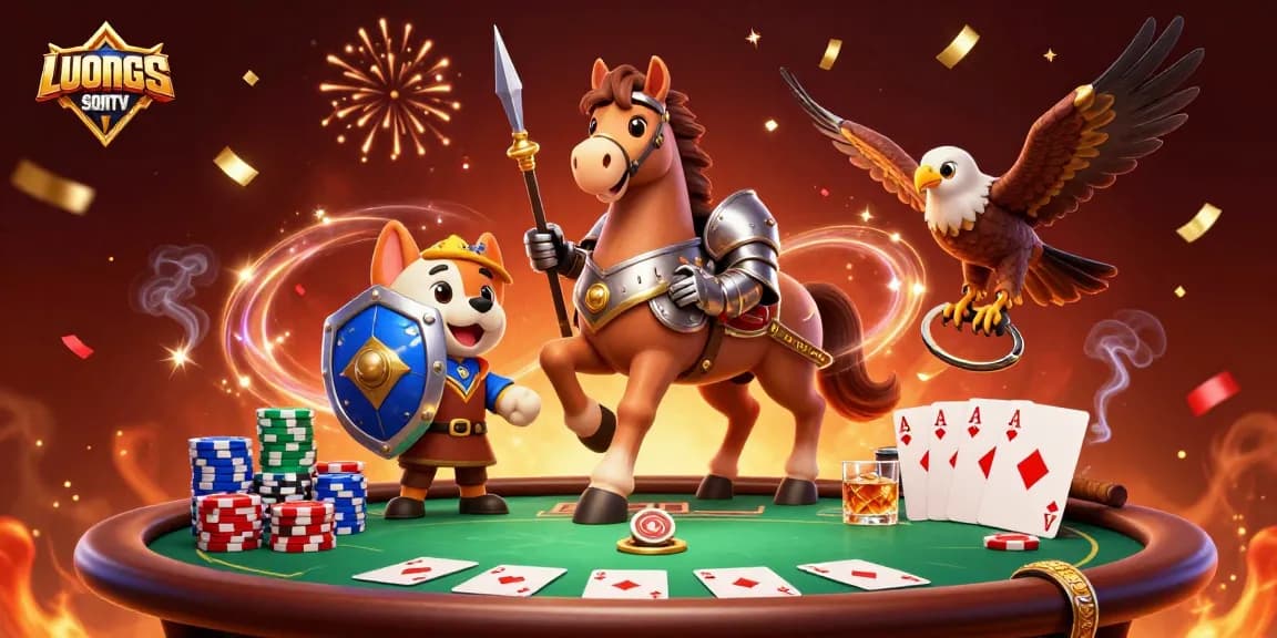 LUONGSONTV enhances your poker skills with dramatic scenes of colorful chips and gaming energy.
