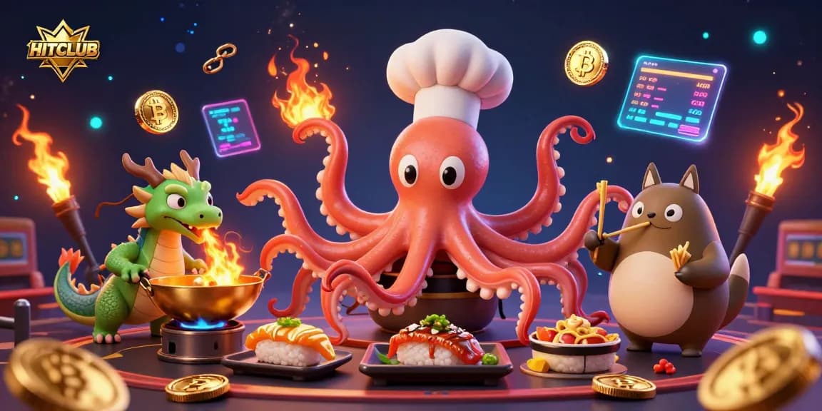 Experience exciting gameplay at HITCLUB, complete with vibrant characters and dynamic virtual casino elements.
