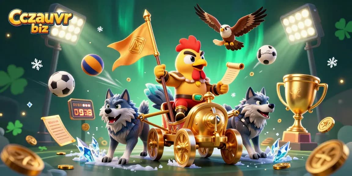 Engage with Cczauvr biz as a rooster warlord conquers the sports betting arena in vibrant 3D art