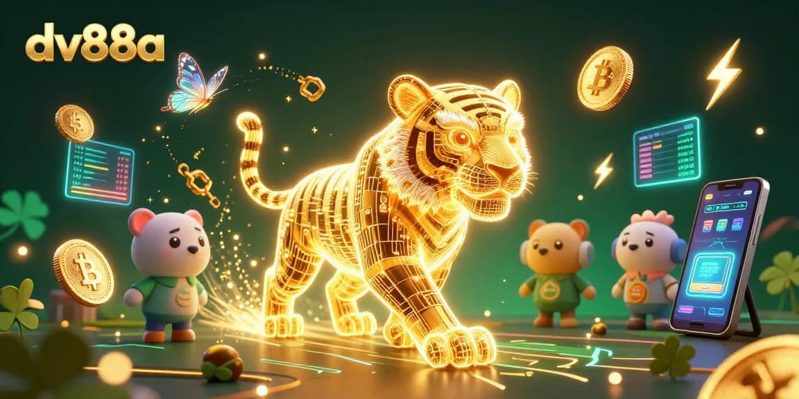 Experience interactive fun with dv88a, where digital elements shine brightly in this vibrant casino scene.