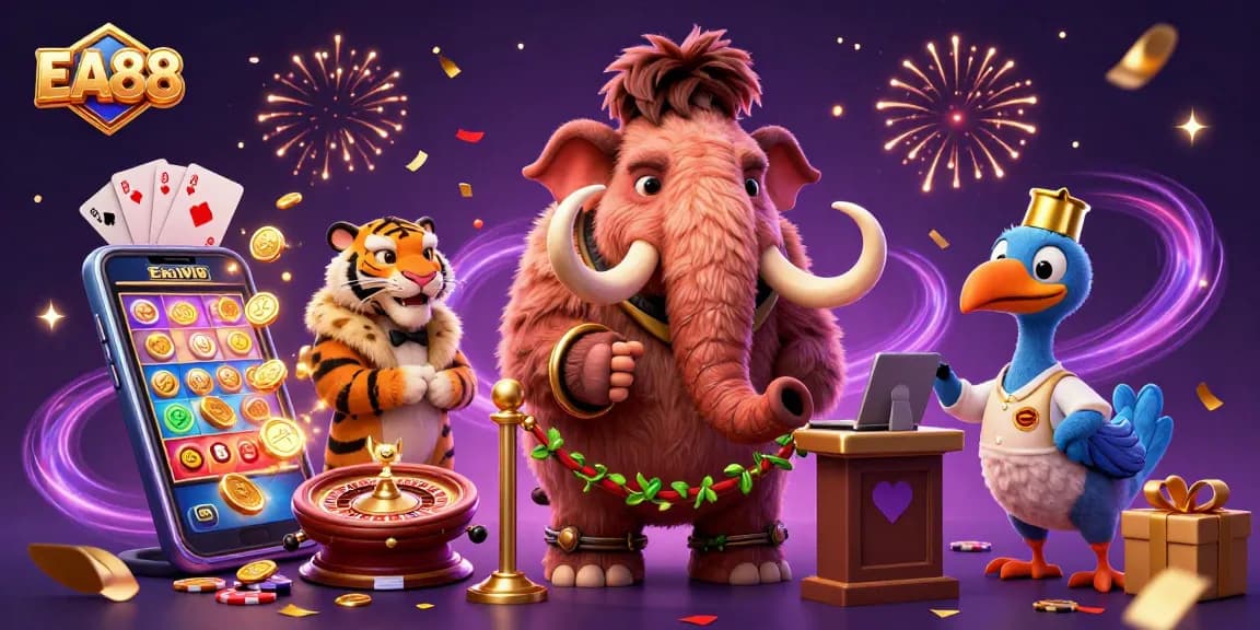 Check IDs with EA88's top bouncer at this vibrant casino scene bursting with energy.