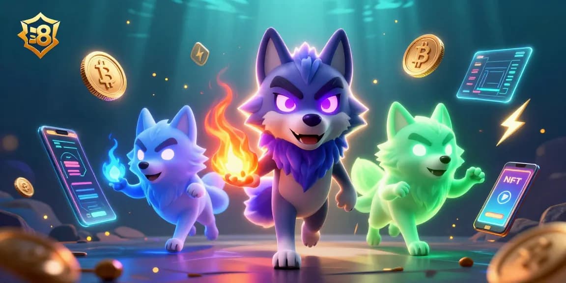 Experience the thrill of gambling with s 8, featuring a ghostly wolf leader and crypto elements.