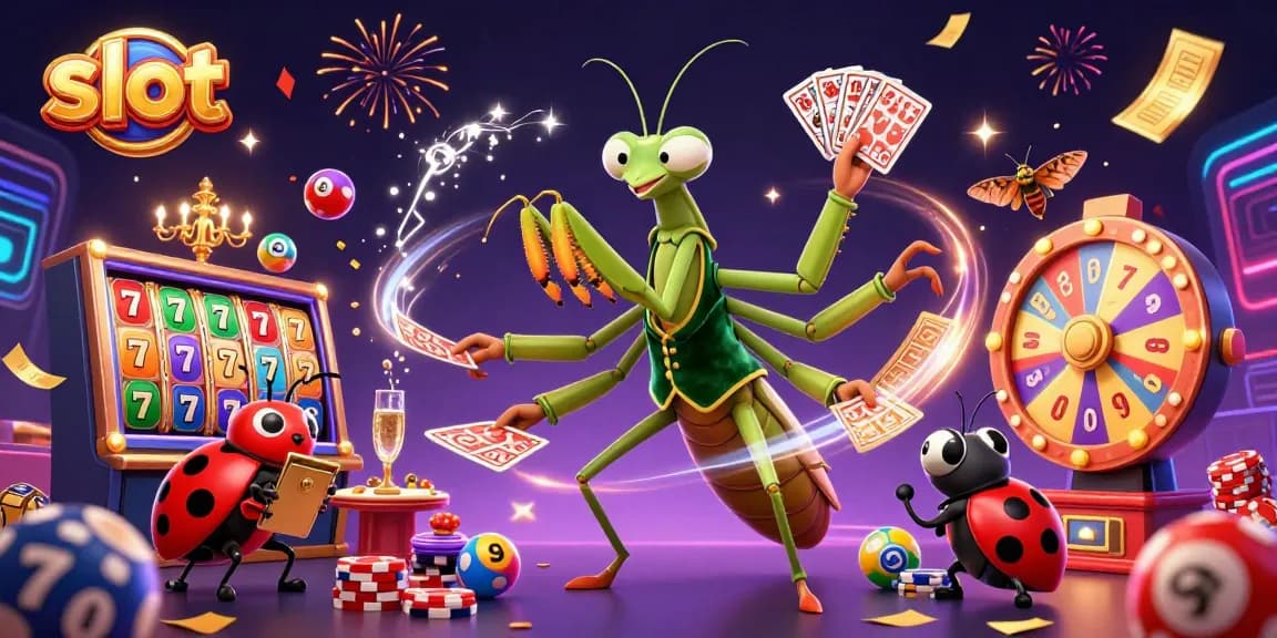 Experience thrilling slot action with vibrant reels and colorful elements in this dynamic casino scene.
