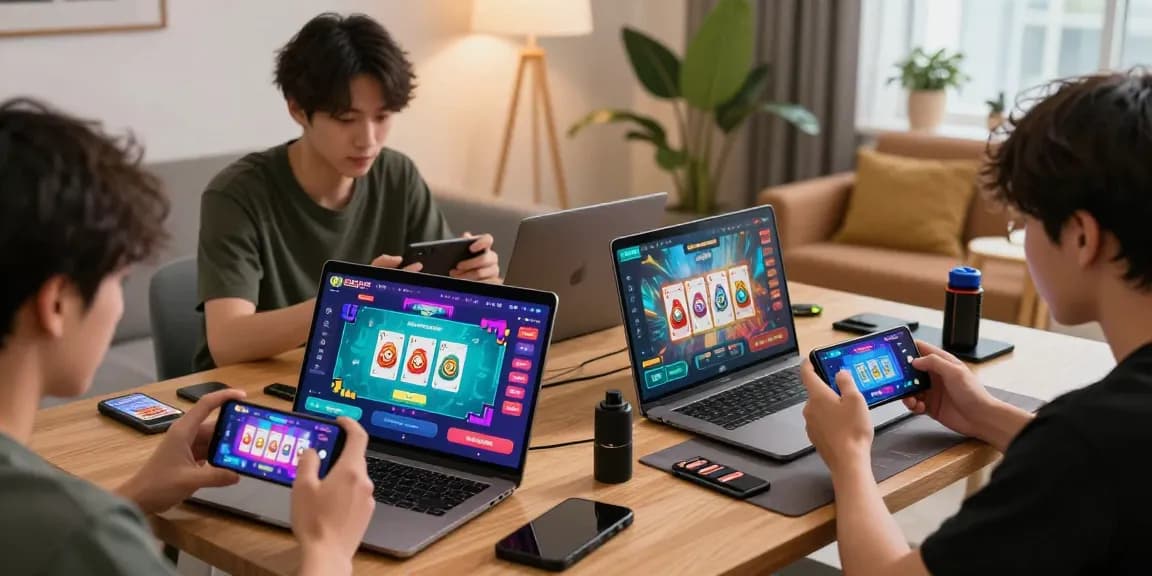 Exciting 68gamebai online gaming interface engaged by enthusiastic players in a vibrant atmosphere.