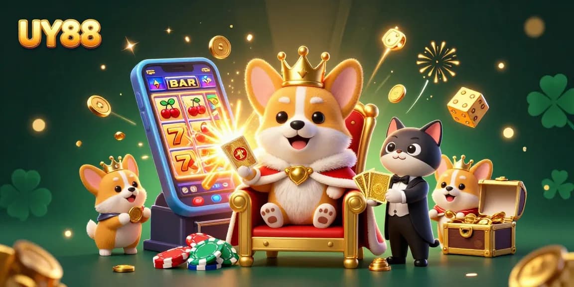 Experience thrilling wins at UY88 with vibrant slot machines bursting with coins and golden rewards.