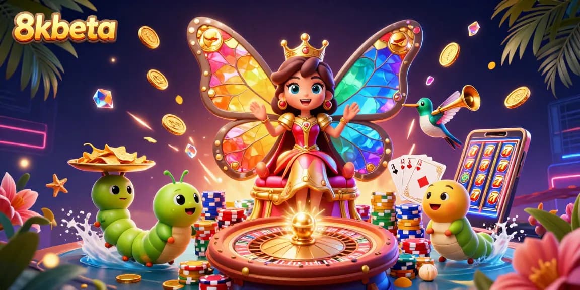 Spin the reels of excitement with 8kbeta's vibrant casino scene, celebrating virtual betting.