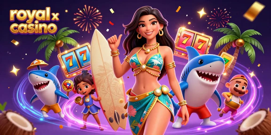 Experience thrilling gameplay with royal x casino in a vibrant 3D scene featuring dynamic slot elements.