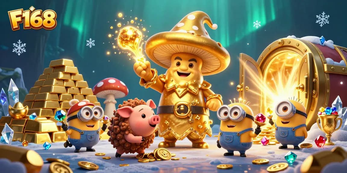 Engage with F168's thrilling casino magic, where golden riches and treasure abound in a vibrant online gaming adventure.