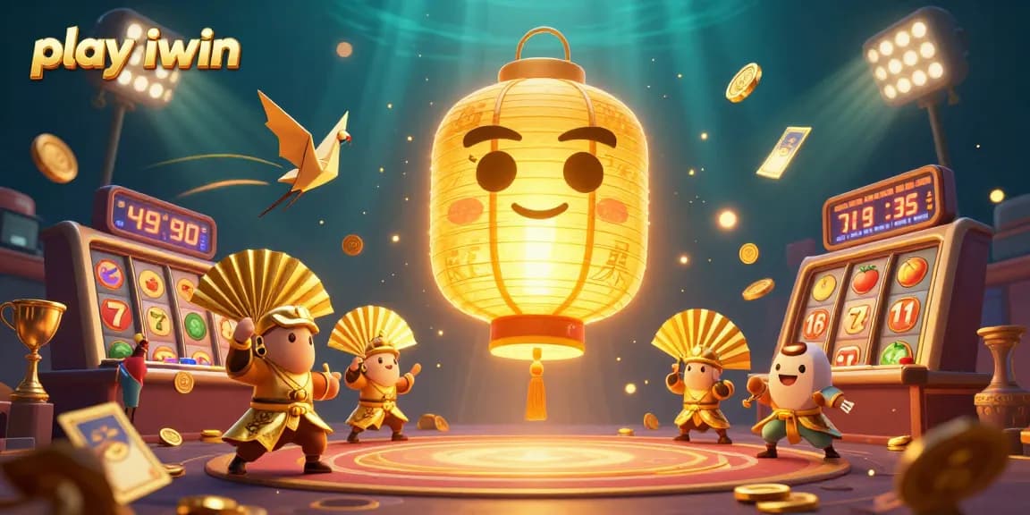 Experience the thrill and excitement to play iwin with vibrant casino elements in a 3D illustration.